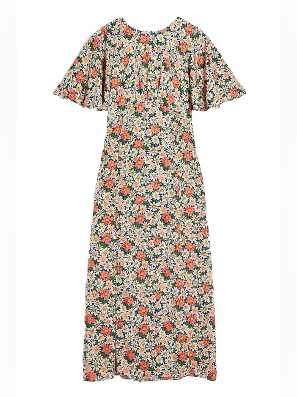 Topshop Austin floral print angel sleeve midi dress - Picture 4 of 11